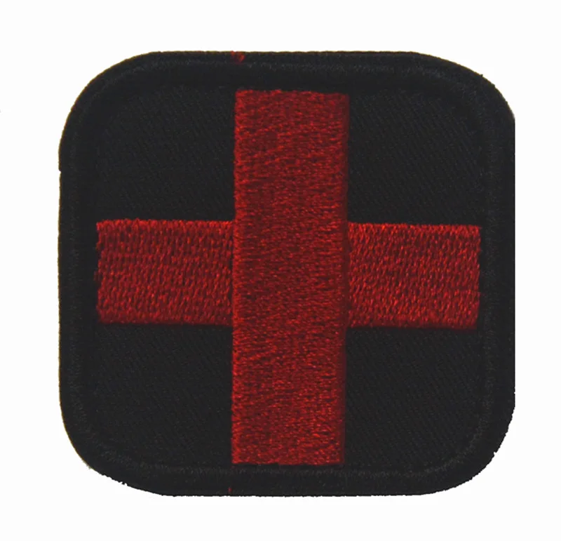 

EMS EMT MED RED Cross Tactical Medical Blood Aid Embroidery Patches Tactical Medical Backpack Armband Insignia Patch badge