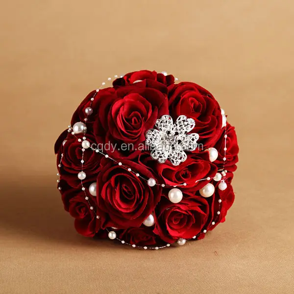 red rose wedding bouquet
