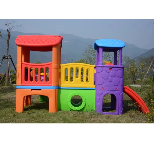 Indoor And Outdoor Kids Plastic Playhouse Magic Tree Slide Game