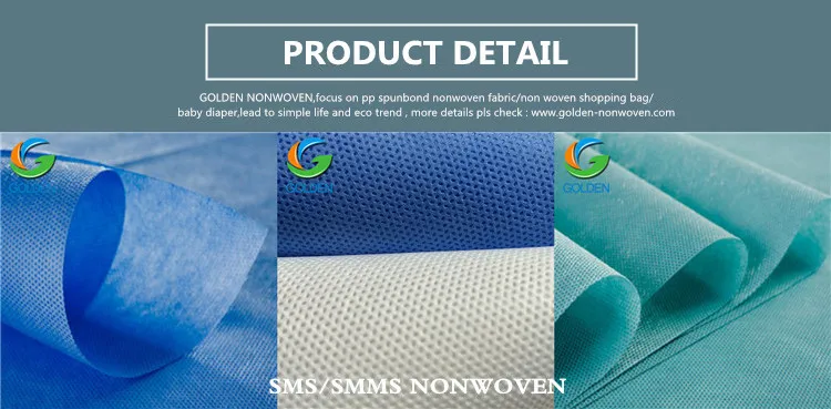 China Composite Non Woven Fabric Plain Blue Anmolfabtex Hydrophilic Sms 3-Anti Nonwoven Fabric