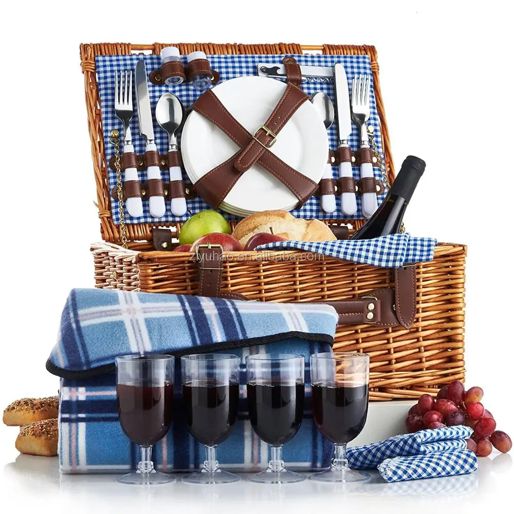 New Design Picnic Basket,Small Picnic Basket,Brown Color Outdoor Picnic