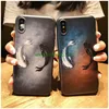 Creative New Relief Chinese Element Tai Chi Black and White Fish TPU Full Coverage Protective Case for iphone Xs Max