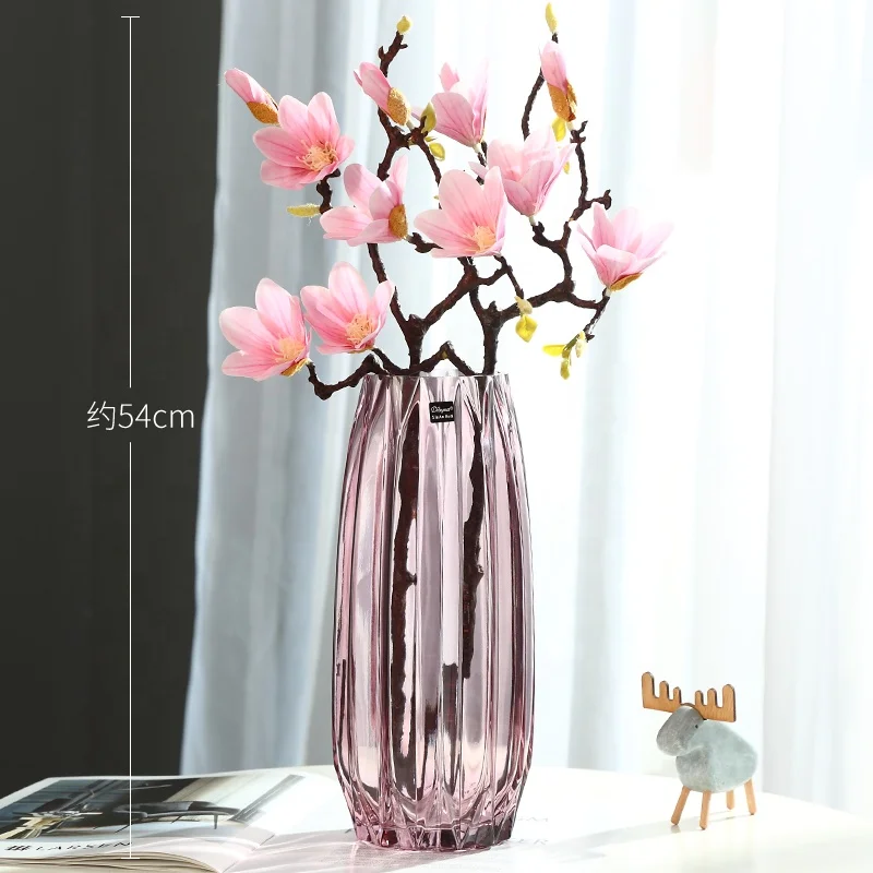 

Simple Design Unbreakable Wedding Gift Electroplating UV Mouth Blown Hydroponic Flower Glass Vase, Custom