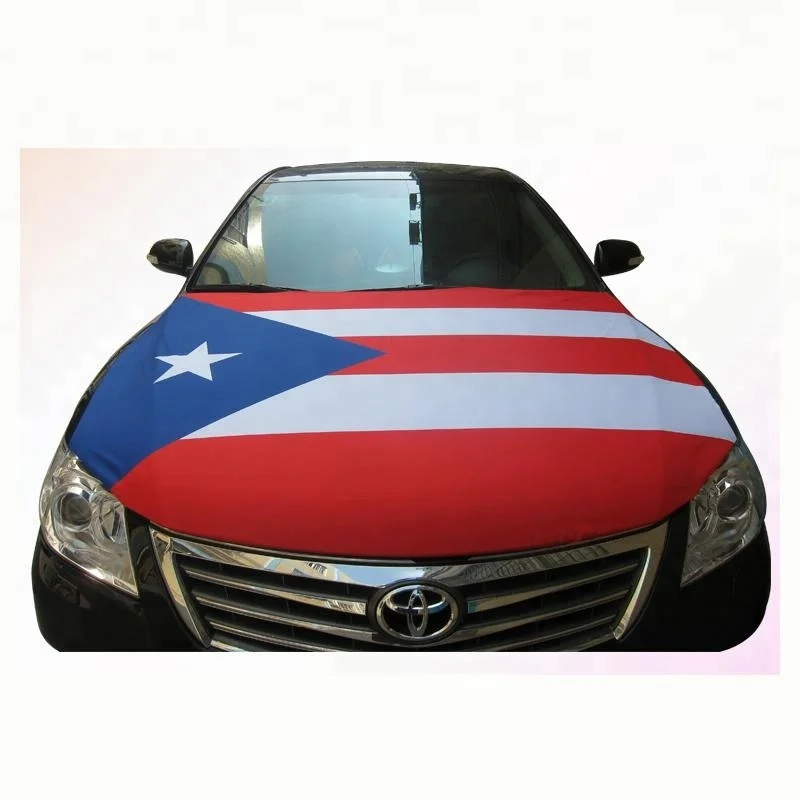 Customize Car Engine Hood Flag,Promotion Puerto Rico Flag Car Hood
