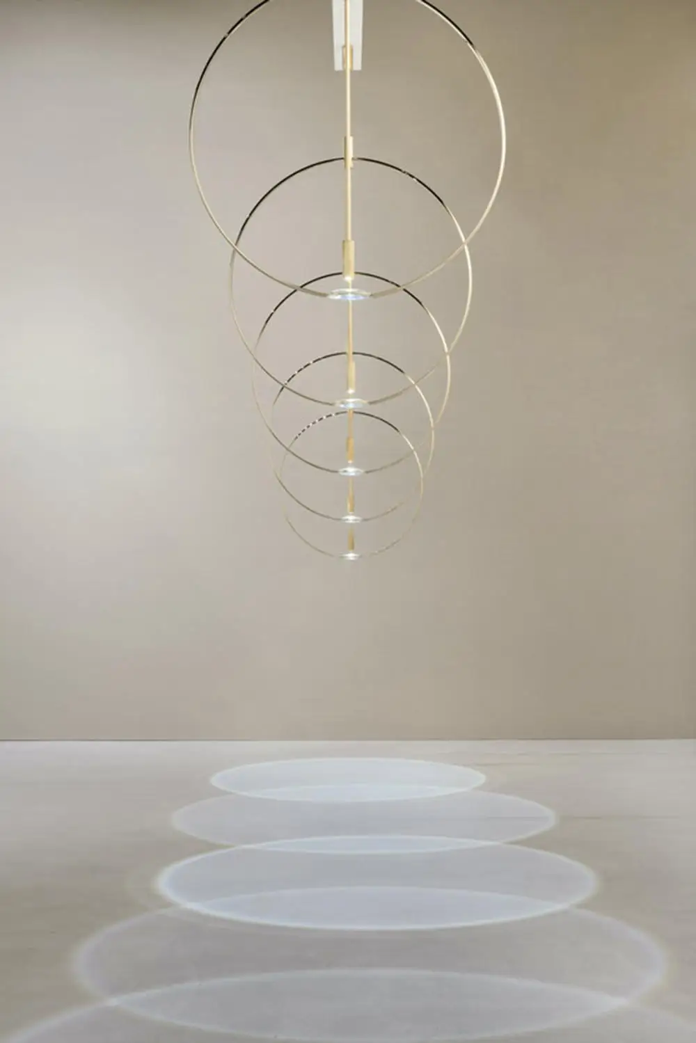 
New decorative iron cage light gold color luxury circle ring pendant light for corridor 