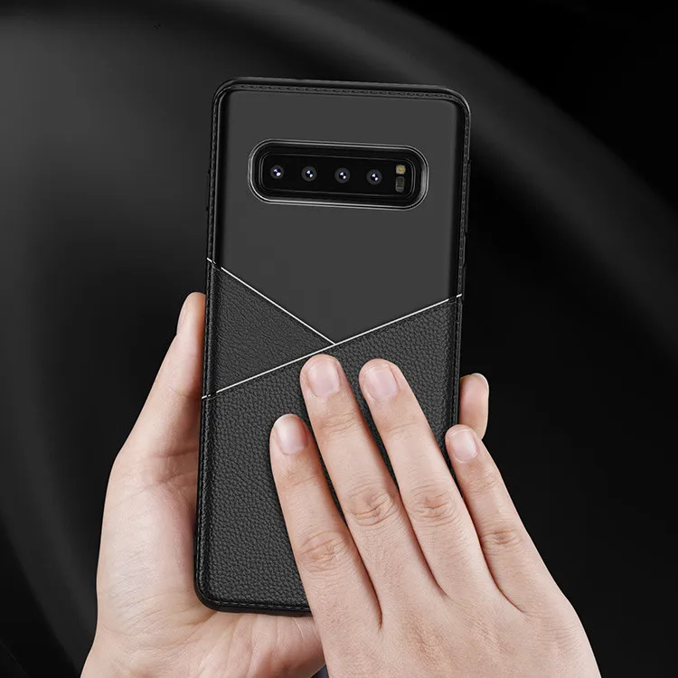 Luxury Shockproof Soft TPU Case For Samsung galaxy S10 Business Style Cover
