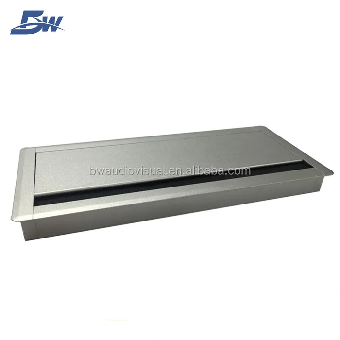 Bw T640 Under Desk Cable Tray Brushed Aluminum Panel Tabletop