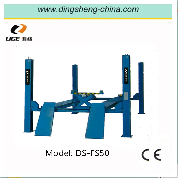 Electric Four Post Hydraulic Auto Lift / Scissor Car Lift For Wheel