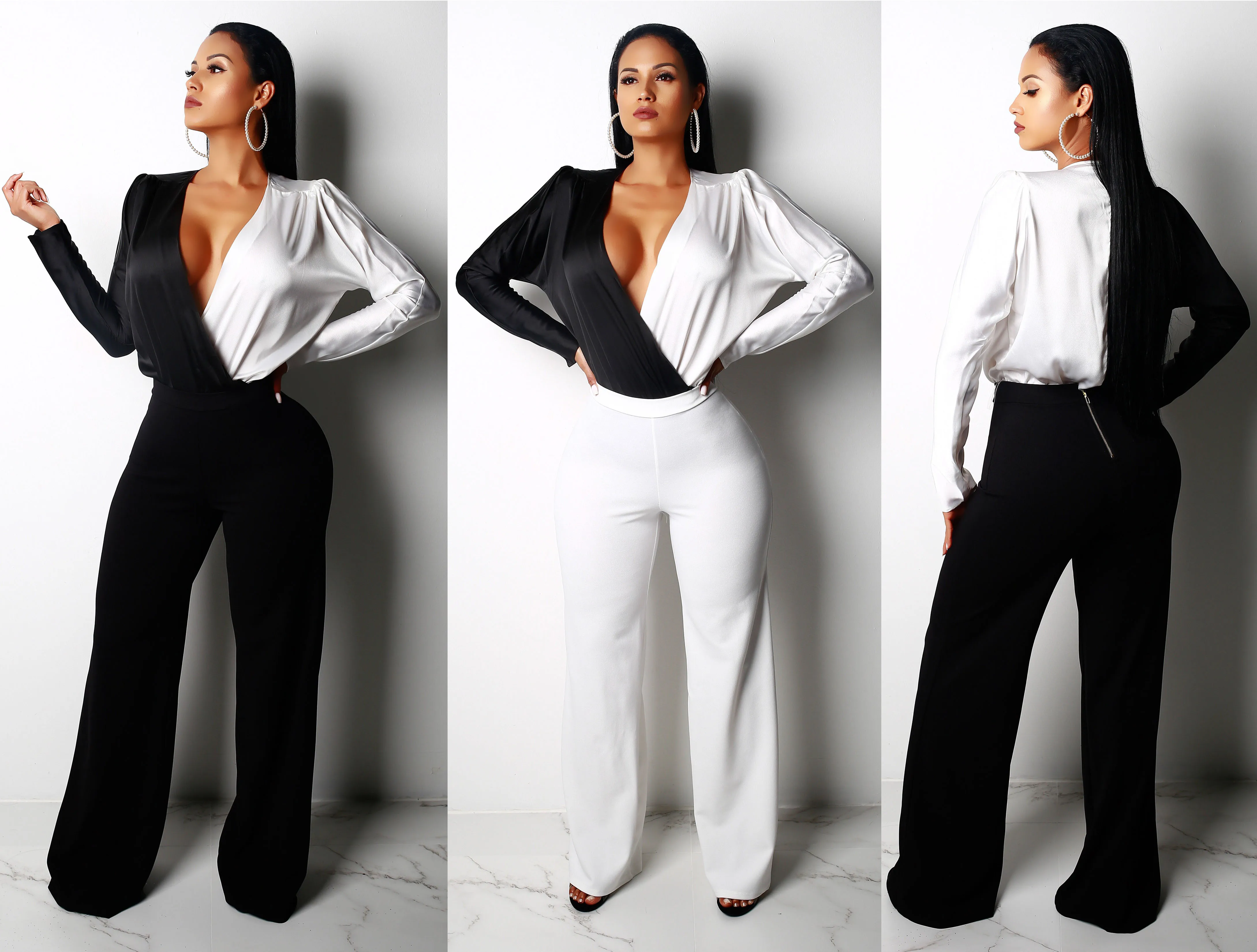 womens tall wide leg jumpsuit