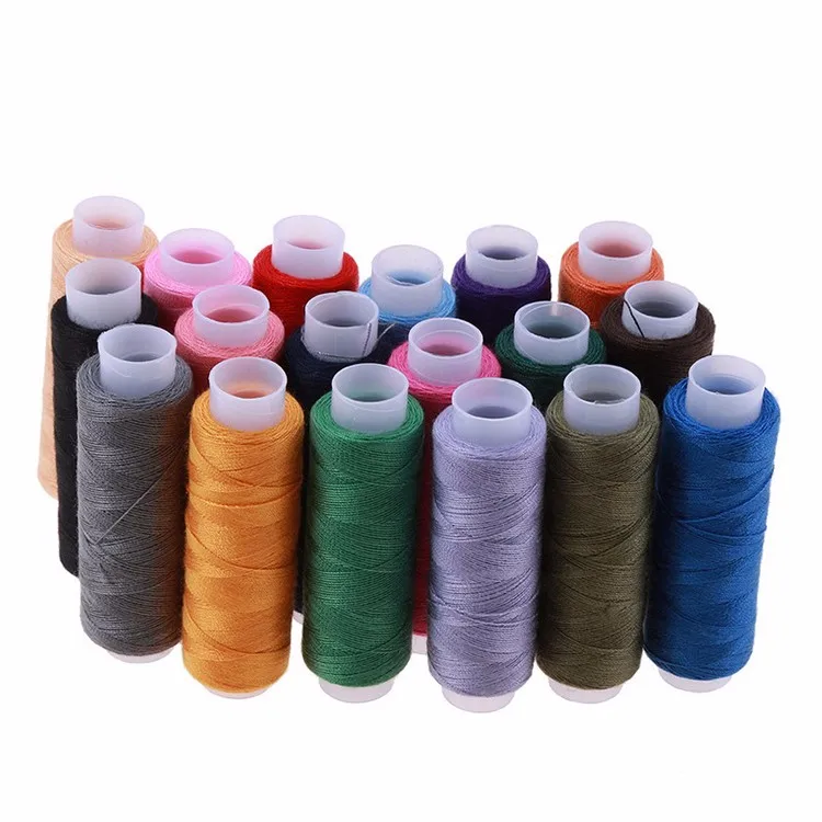 Hot Sale Cheap Box Packing 39 Pcs 40/2 Mix Color 200y/spool Polyester Diy Accessories Household