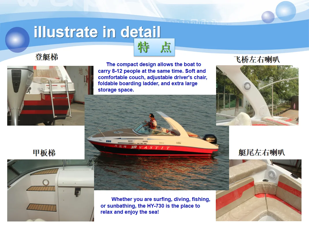7.3m Luxury Yacht Boat Ce Ship Inspection Certificate,Ship Owner