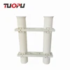 White Black Boat Plastic Rod Holder 3 Tube Fishing Plastic Rod Holder Rack