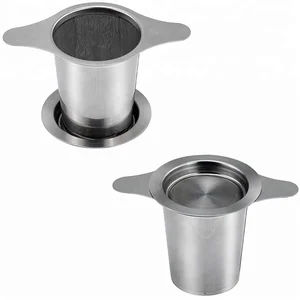 Extra Fine 18/8 Stainless Steel Tea Infuser Mesh Strainer with Large Capacity & Perfect Size Double Handles for Hanging onTeapot