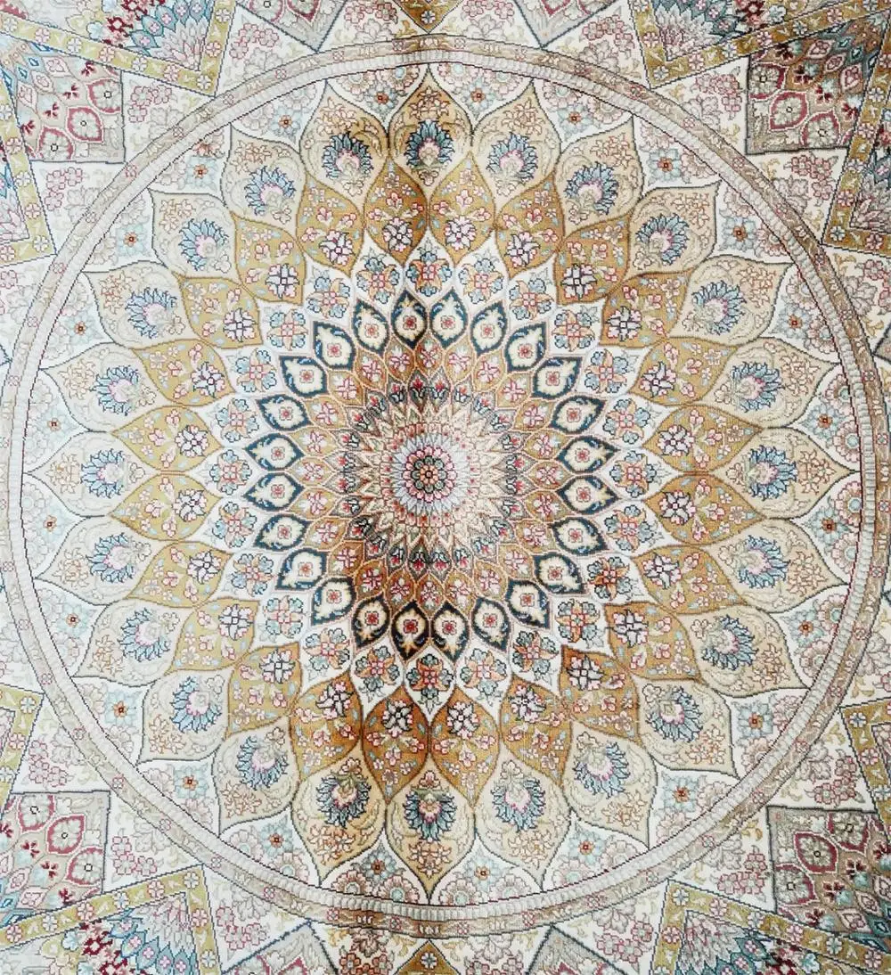 250cmx350cm Handmade Persian Wall Hanging Silk Carpet Rugs From Iran