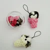 Capsule Toys , Dog in Basket Toy Keychain