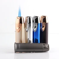 

yanzhen980 double flame straight blue flame safety windproof cigarette lighter gift box packaging manufacturers wholesale fire