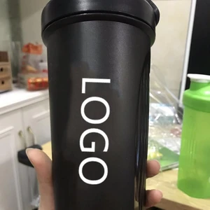 Image of 600ml BPA Free Plastic Protein Shaker Bottle with Ball GYM Water Bottle