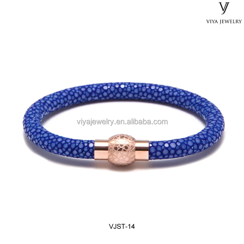 

DHL Free Shipping Viya Jewelry 4mm Genuine Stingray Leather Bracelet For Men