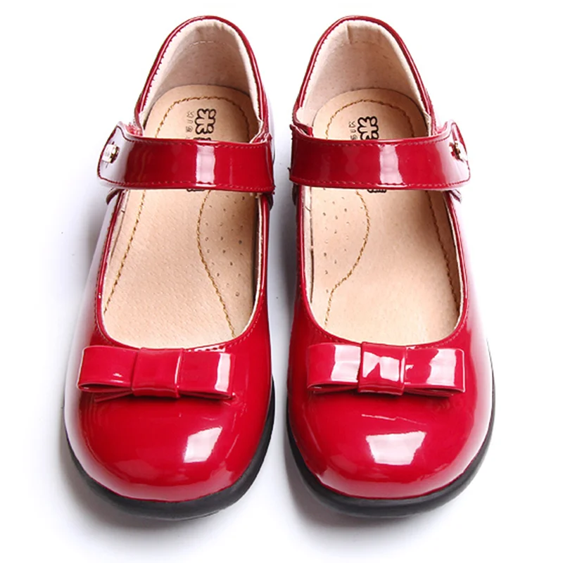 girls red school shoes