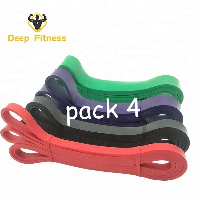 

30%OFF 2019 new price custom fitness bands 4.5cm Width latex pull up resistance loop bands of 4, Pantone color accepted