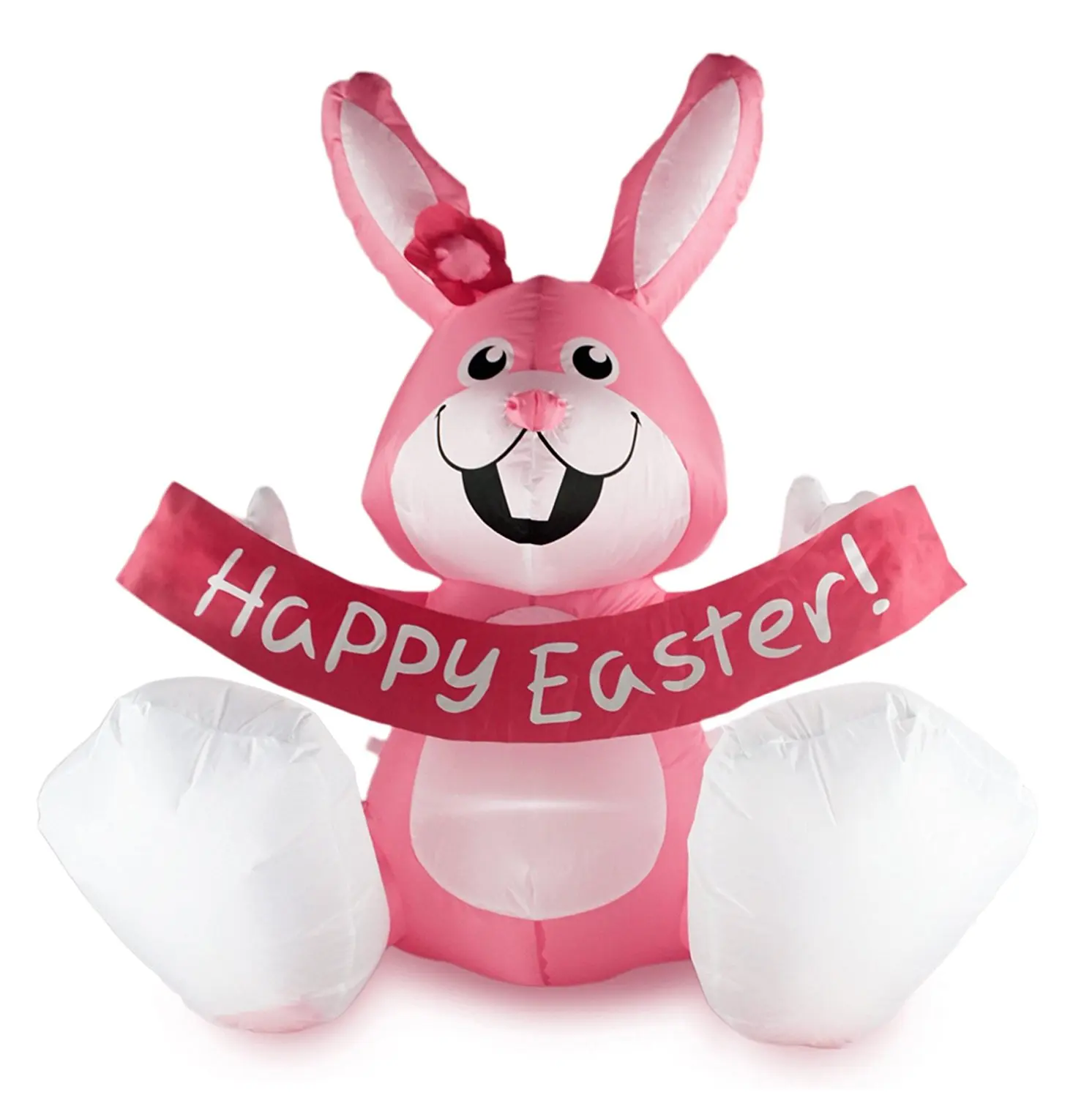 Pink 18 Led Lighted Easter Bunny Head Window Silhouette Decoration