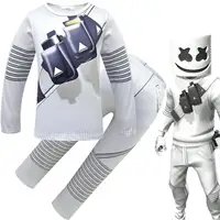 

Boys And Girls DJ Marshmello Costume Kids Fancy Party Dress Top Cosplay Halloween Costume Clothing for Children