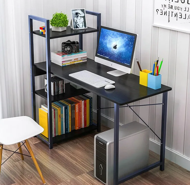 Modern Bookcase With Study Table Set Design Writing Office Computer