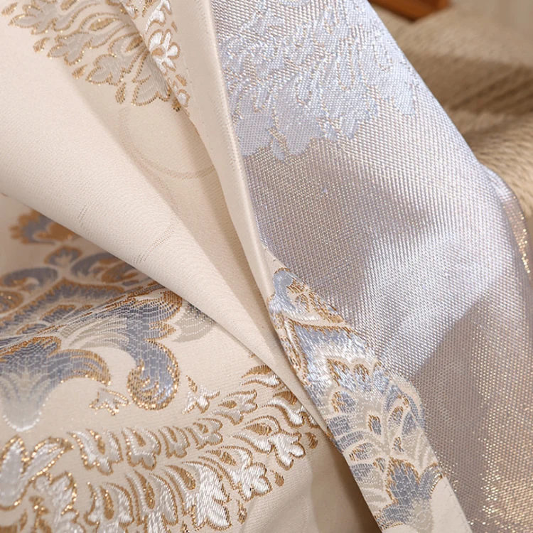European style luxury jacquard high blackout window curtain