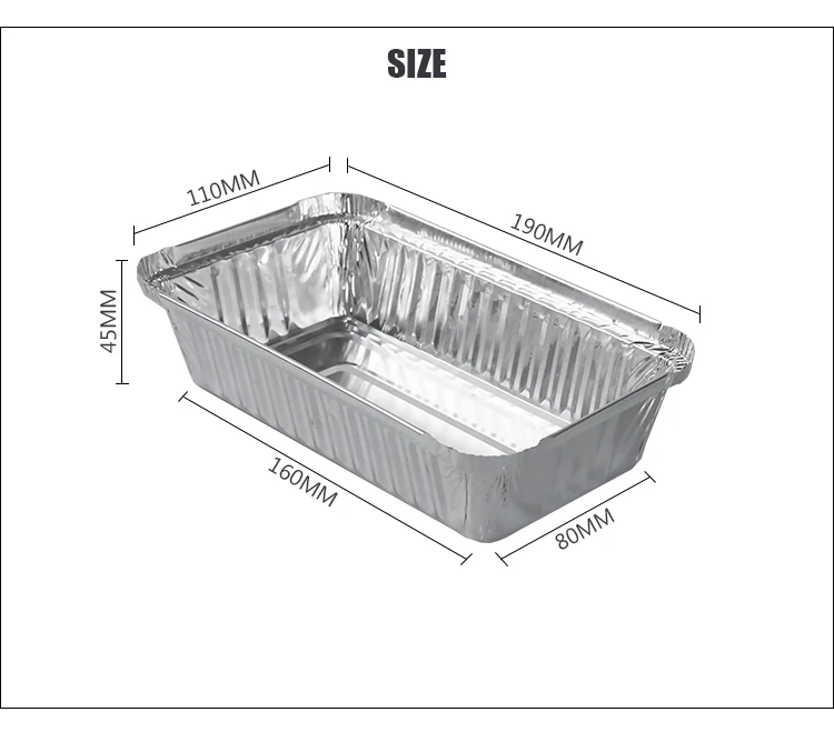 Disposable Aluminum Foil Container With Lid Deep Aluminum Foil Tray