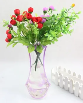 Fashion Foldable Pvc Plastic Collapsible Flower Vase Buy