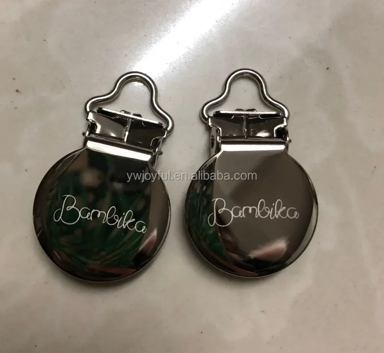 stainless steel pacifier clip