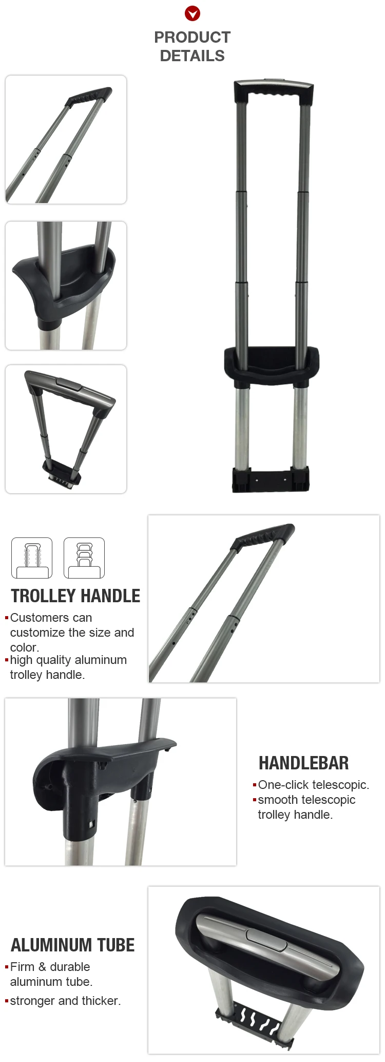 New Pull/extendable/telescopic/retractable Cart Handle For Computer