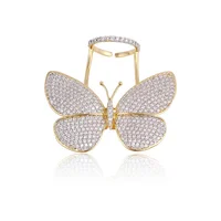 

13783 fashion design cubic zirconia imitation butterfly ring