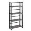 Home office 4 tiers no-assembly ladder shelf organizer metal wire bookshelf display folding rack
