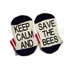 Keep Calm And Save The Bees cotton elastic comfortable unisex Honey socks