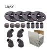 Customized packing pipe fittings malleable natural black floor flange cap street elbow carbon steel full NPT thread short pipes