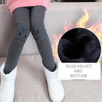 

Tight winter leggings with velvet and thickness elastic high waisted trousers