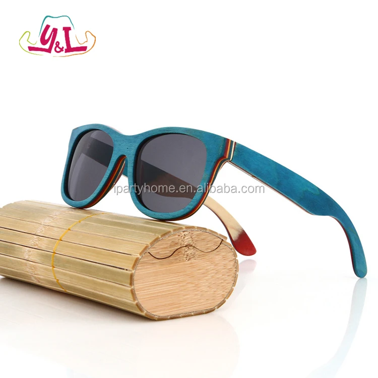Adult Size Custom Logo Bamboo Sunglasses