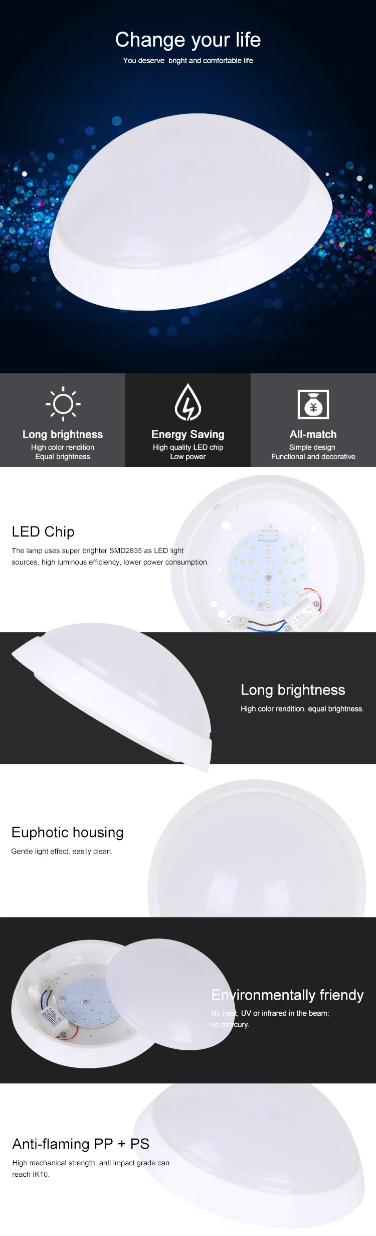 High power IK 10 nice hotceiling light
