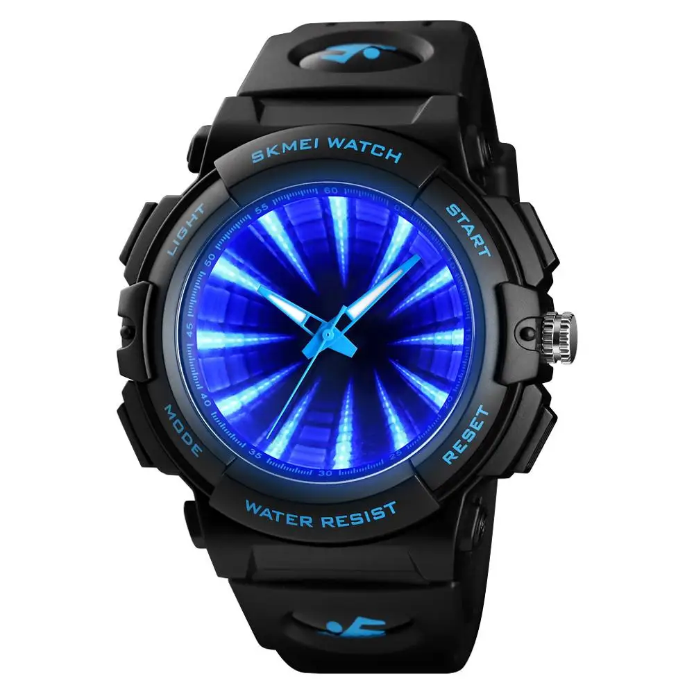 

High quality skmei 1521 sports led watch military digital waterproof watches men jam tangan, Blue;black