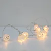 10L Warm White String Light LED Small Metal Lantern for Decoration