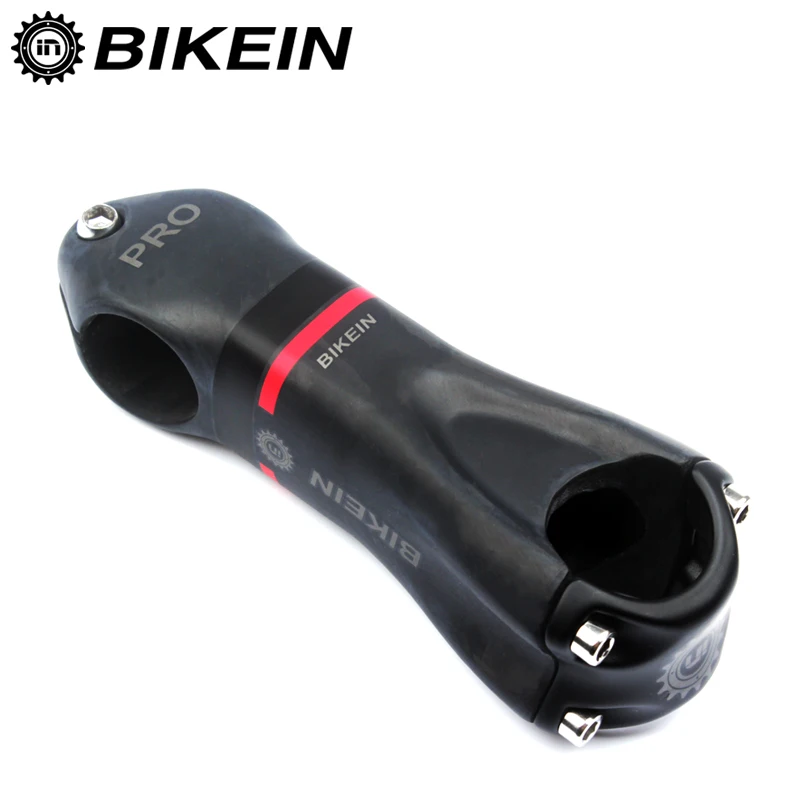 

BIKEIN PRO Serie Full UD Carbon Matt Road Mountain Bike Stem 80/90/100/110mm High Quality Bicycle Stand 10 Degrees MTB Parts130g, Matte black