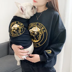 Fashion pet clothes korean style matching dog and owmer clothes family shirts for teddy bulldog