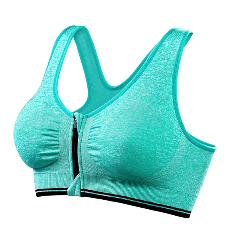 
High Quality Women Front Zipper Fitness Sport Bra 