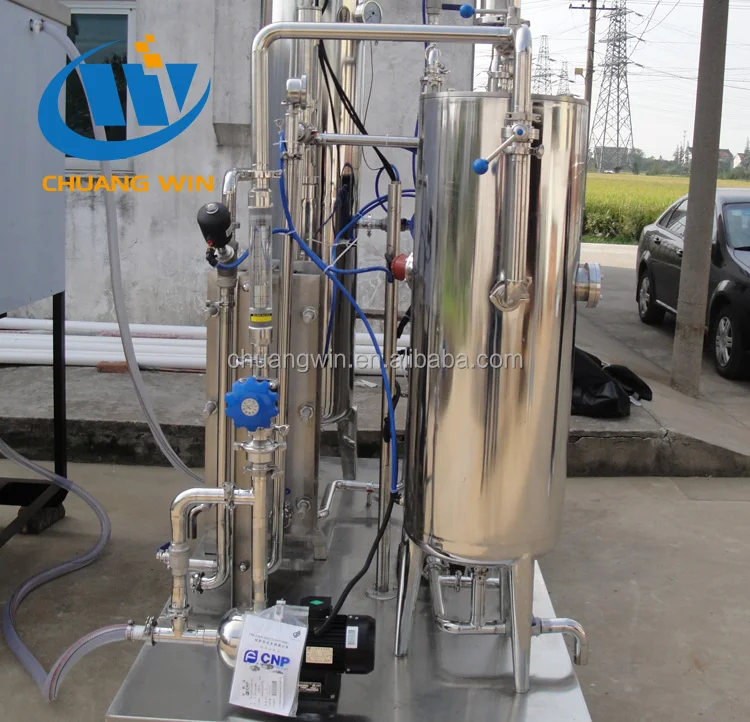 
Small scale single tank carbonated soft drink CO2 mixing machine 