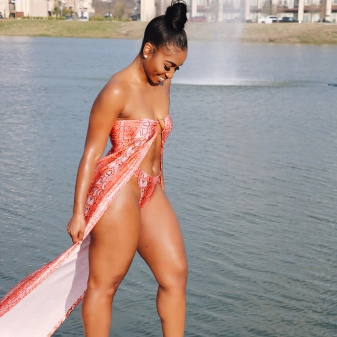 

Explosive Blouse Serpentine/splash Ink Printed Beach Suit Underwear Sexy Bikini Swimming Suit