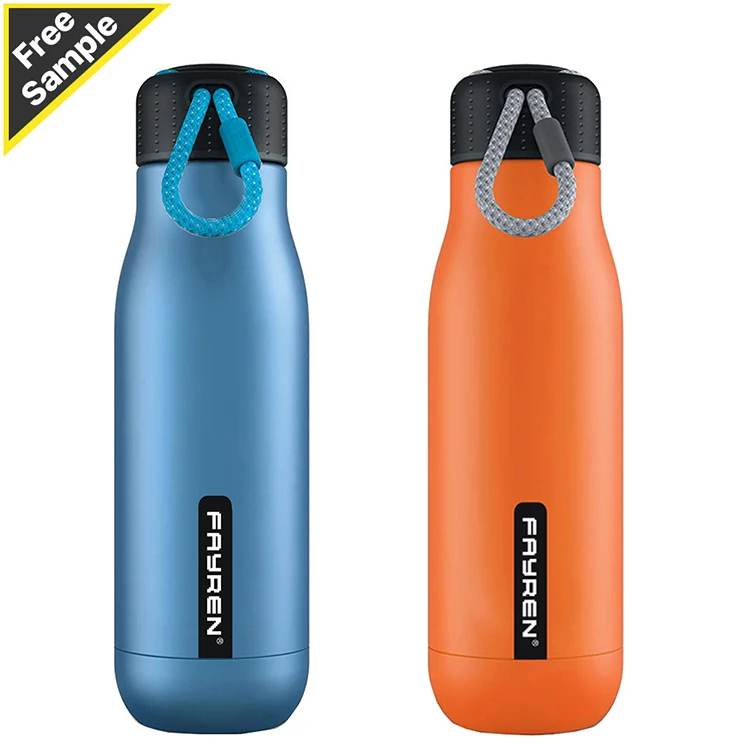 

FAYREN Double wall 18/8 Stainless Steel Insulated Vacuum Camping Drinking Sport Water Bottle Thermoses With Handle, Customized color acceptable