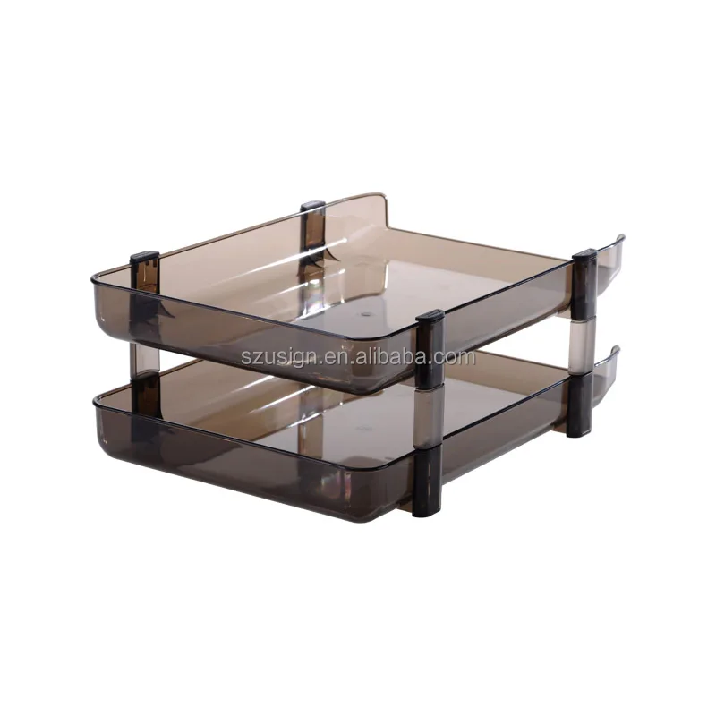 
US-4022 PS clear two layers document tray 