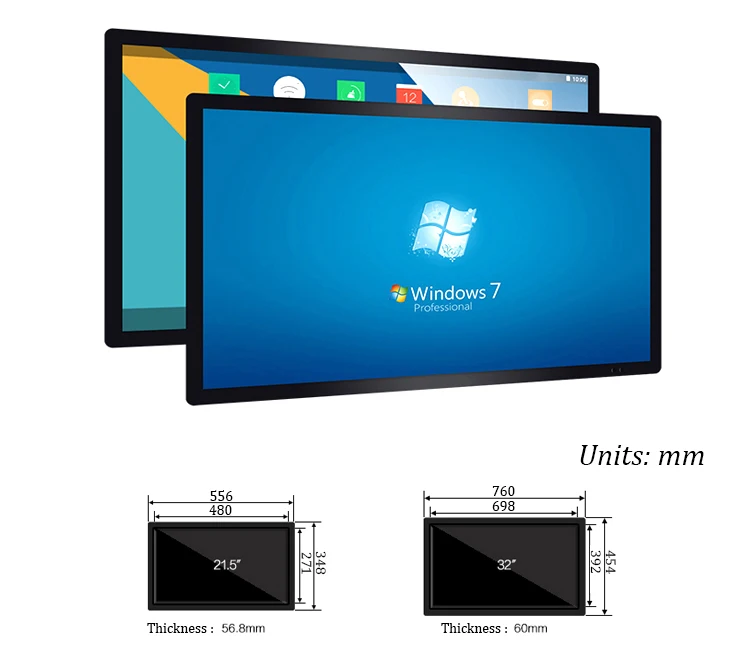 21.5 Inch Low Power Sunlight Readable Industrial Lcd Monitor Tv In China