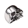 316L Stainless Steel Men's Cool Skull Head Solid Ring Iron Ring Engineer